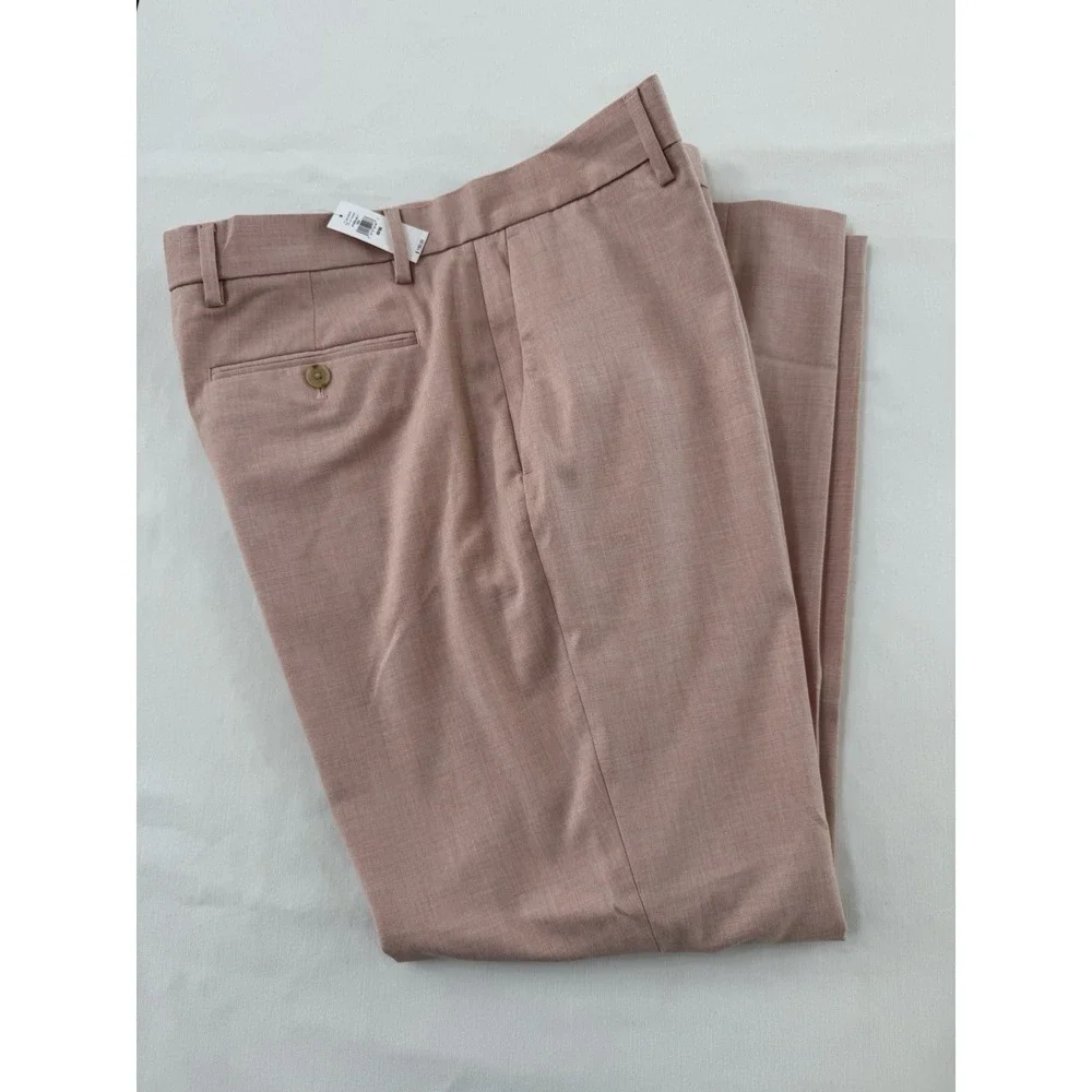 Banana Republic Summer Tailored Fit Men's Pink Dress Pants Size 33 X 30